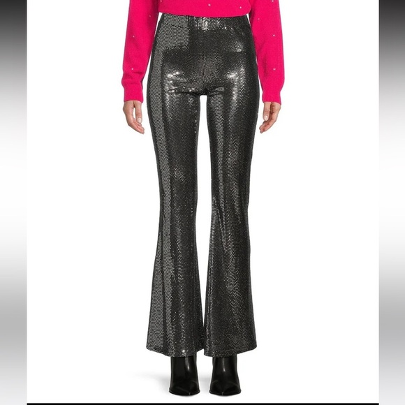 NWT C&V Chelsea & Violet
High Rise Sequin Pull On Flare Pants - Picture 1 of 11
